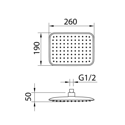 Верхний душ Clever NINE XTREME 60796 черный - фото 2