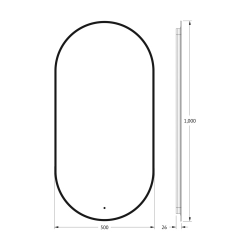 Зеркало в ванную Defesto AURA DF 2924R 50х100 - фото 2