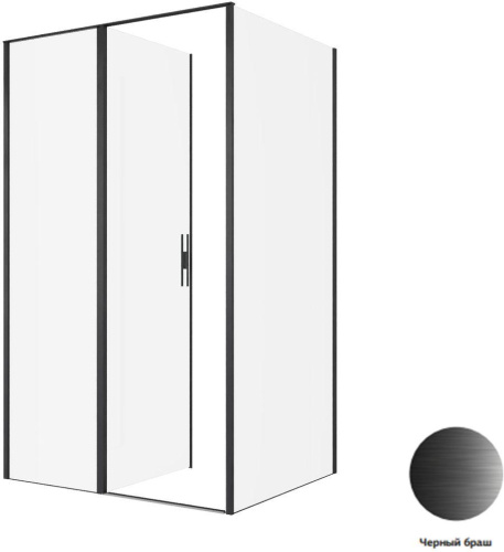 Душевой уголок Allen Brau Priority 3.31009.BBA + 3.31018.BBA 120х90 стекло прозрачное профиль черный без поддона - фото 4