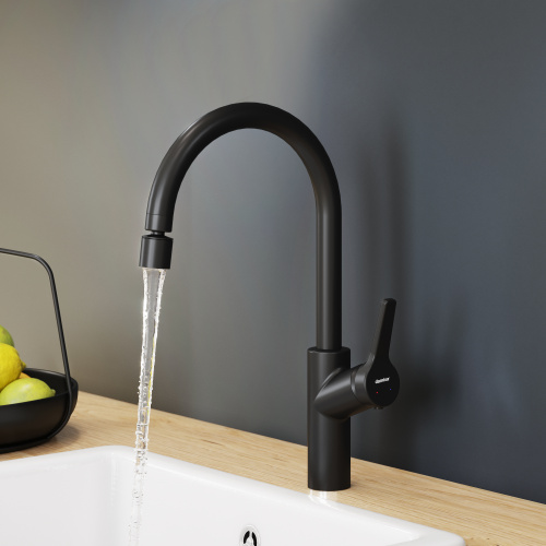 Смеситель для кухни Damixa Eclipse 310722300 на мойку черный - фото 5