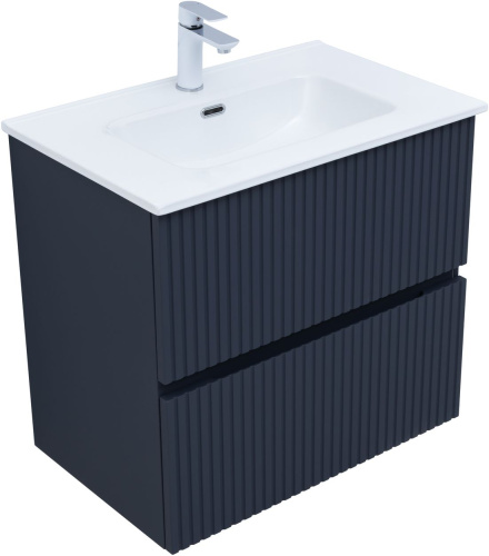 Тумба под раковину Aquanet Джейн 00313301 69х44х64 напольная/подвесная цвет синий - фото 3