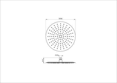 Верхний душ Wonzon & Woghand WW-88DP04-MB черный - фото 2