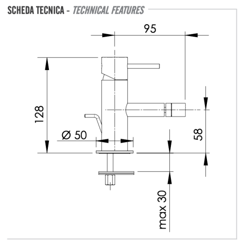 Смеситель Remer X Style X20NO на биде черный - фото 3