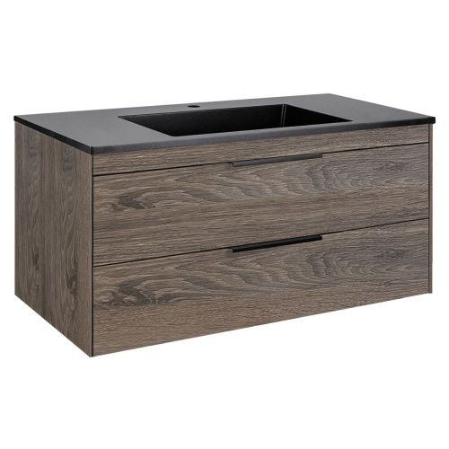Тумба под раковину Vincea Chiara 2D VMC-2C2100RO 100х50 подвесная цвет коричневый - фото 4