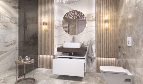 Столешница Velvex UNIT st.UNI.80-628 80х50х11 подвесная цвет дуб карпентер - фото 5