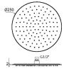 Верхний душ Plumberia Selection SHOWER SAT3174GR 25х25 серый