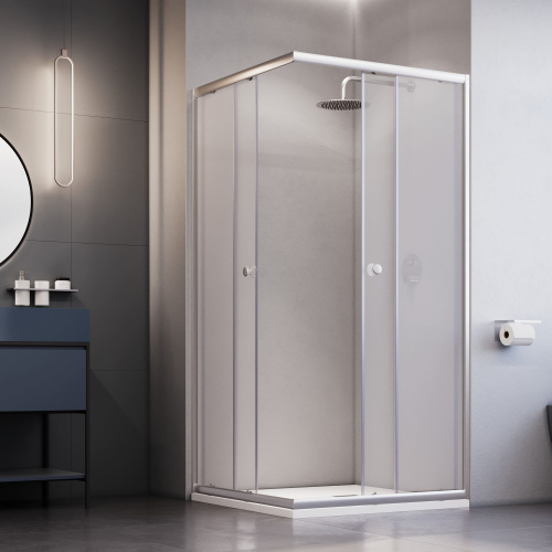 Душевой уголок RGW Dolphin 28912699-11 90х90 стекло прозрачное профиль хром глянцевый без поддона - фото 2