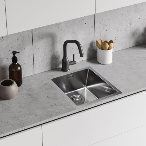 Кухонная мойка Grandex Aqua PROLINE 39 300062 45х39 цвет сатин поверхность матовая - фото 4