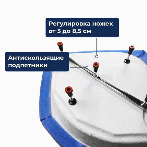 Душевой поддон акриловый RGW Acryl (Акриловые) 16180199-51 90х90 белый с ножками - фото 5
