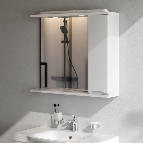 Зеркало-шкаф Am.Pm Like M80MPR0801WG 80х15х78 подвесной цвет белый - фото 4