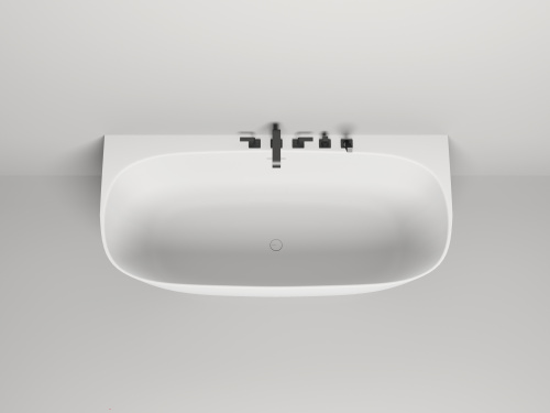 Ванна из литьевго мрамора Salini SOFIA 102513G 180х85 пристенная асимметричная - фото 2