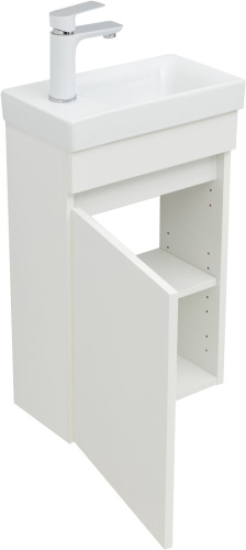 Тумба под раковину Aquanet Вега 00329129 38х21х60 подвесная цвет белый - фото 4