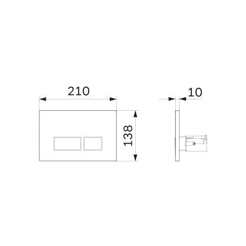 Клавиша смыва пневматическая Am.Pm Pro S I047038 цвет черный матовый - фото 3