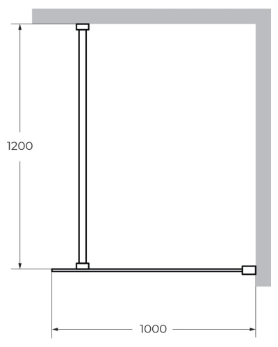 Душевая перегородка Cezares LIBERTA LIBERTA-L-1-100-120-C-NERO 100х195 стекло прозрачное профиль черный - фото 4