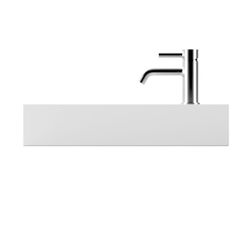 Раковина керамическая Alice Spy 34100101 55х25 подвесная цвет белый глянцевый 1 отверстие под смеситель - фото 3