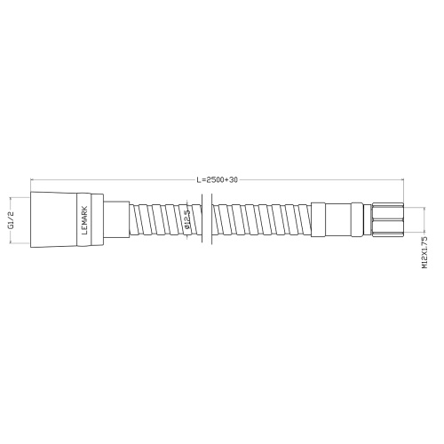 Шланг для душа LeMark LE8052S хром - фото 2