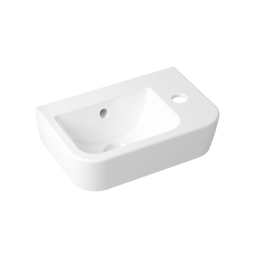 Раковина из сантехнического фарфора Lavinia Boho One 33310001R 37х25 подвесная цвет белый глянцевый 1 отверстие под смеситель - фото 2