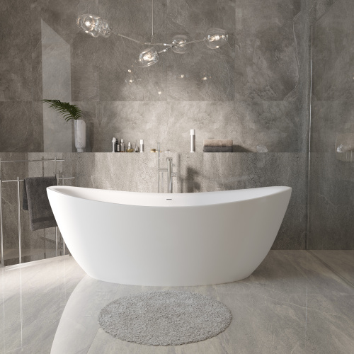 Ванна акриловая Grossman Galaxy GR-1402M 180х85 отдельностоящая овальная с ножками - фото 2