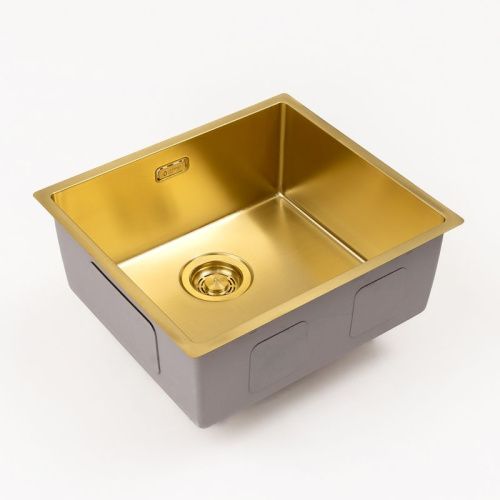 Кухонная мойка Grandex Aqua 5010861 49х44 цвет золото поверхность матовая - фото 4