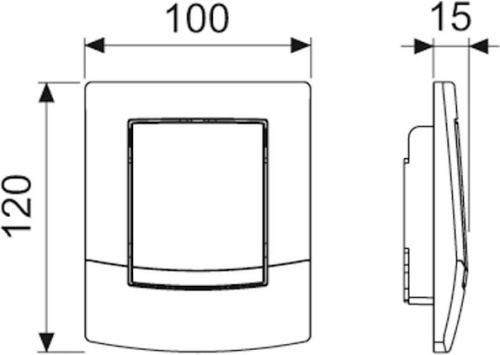 Панель смыва механическая Tece TECEambia 9242126 цвет хром - фото 2