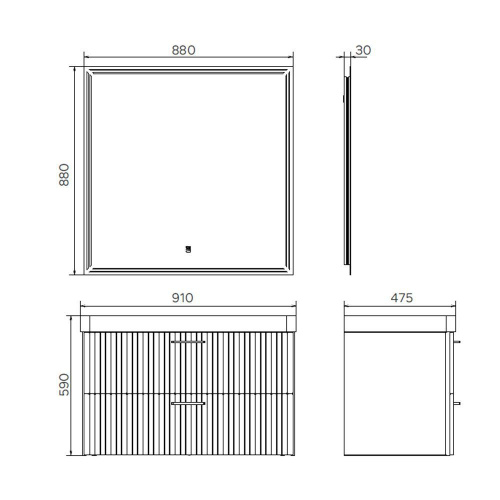 Тумба с раковиной Comforty Ангара 00-00021037CF 91х3х88 подвесная цвет дуб темно-коричневый - фото 2