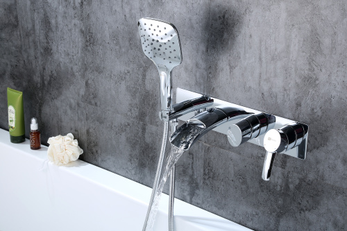 Смеситель для ванны и душа LeMark Atlantiss LM3224C встраиваемый в стену хром - фото 2