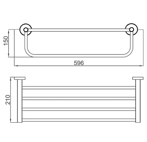 Полка в ванную комнату D-Lin D250280 - фото 2