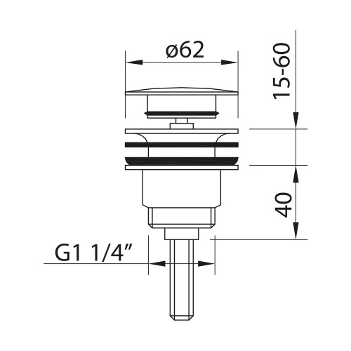Донный клапан Clever LEO 61819 - фото 2