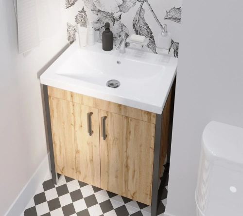 Тумба под раковину 1MarKa Grunge Loft Ц0000008499 70х40 цвет коричневый - фото 5