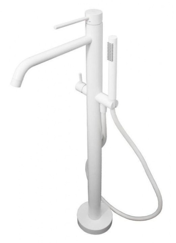 Смеситель для ванны с душем Paffoni Light LIG032BO напольный белый