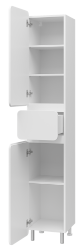 Шкаф-пенал Misty Чегет П-Чег-05035-01-1ЯЛ 35х34х195 напольный цвет белый - фото 4