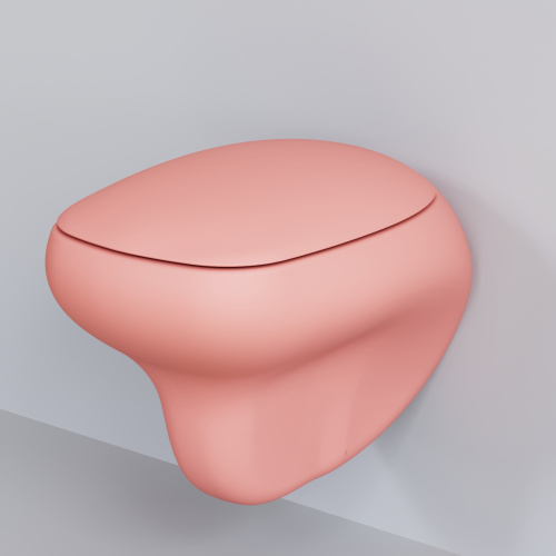 Чаша унитаза подвесная Ambassador Diamond 123T20901R цвет розовый матовый без сиденья - фото 2