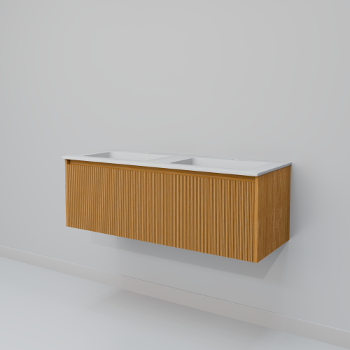 Тумба с раковиной Art Decco Elizabeth (Элизабет) AEL12W11D200 120x45x40 подвесная цвет белый дуб - фото 5