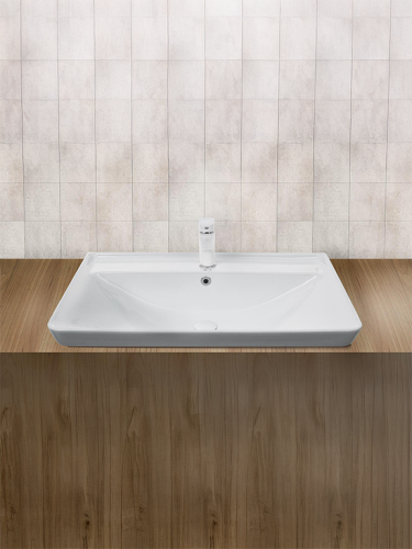 Раковина из санфаянса WeltWasser WW SK 48 см 10000004638 встраиваемая цвет белый глянцевый 1 отверстие под смеситель - фото 4