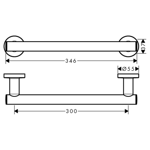Поручень Hansgrohe Logis 41713000 - фото 2