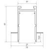 Шинопровод встраиваемый ST Luce Skyline 220 (Скылине 220) ST021.429.00H