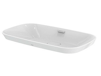 Раковина керамическая Toto LW3717HY#XW 75х45 полувстраиваемая цвет белый без отверстий под смеситель