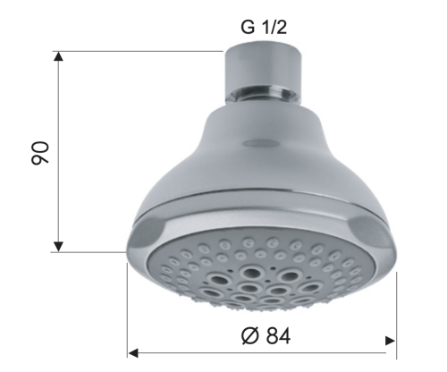 Верхний душ Remer 355FOX хром - фото 2