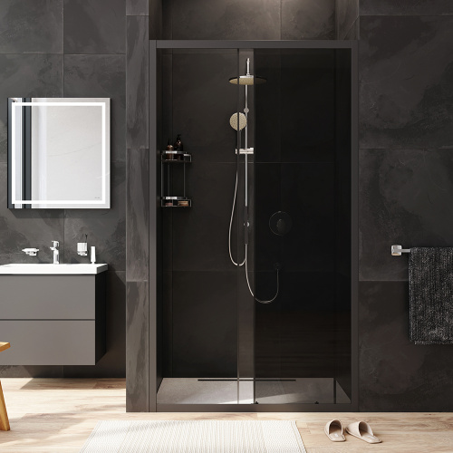 Душевая дверь Am.Pm Gem W90G-110-1-195BG 110х195 стекло прозрачное профиль черный - фото 4