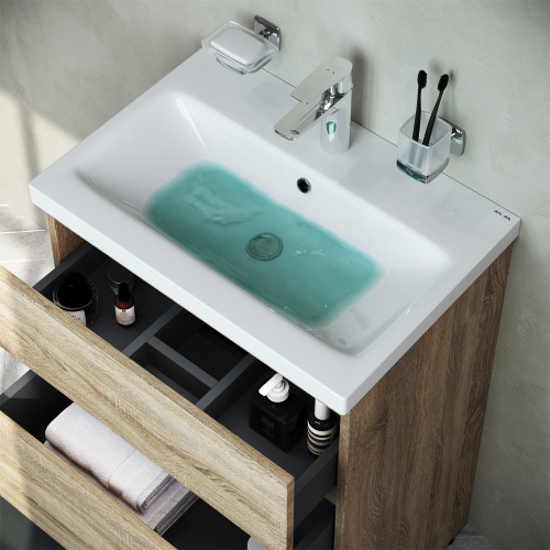 Тумба под раковину Am.Pm Gem S M91FSX0602OF 60х43х81 напольная цвет светлый дуб - фото 5