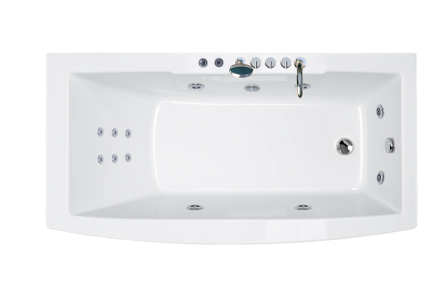 Ванна акриловая гидромассажная Royal Bath FATO RB326100CO 170х85 пристенная прямоугольная с каркасом - фото 2