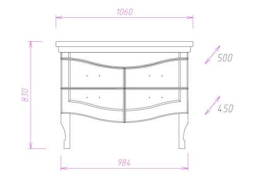 Тумба под раковину Onika Адель 110507 98х45х54 напольная - фото 3