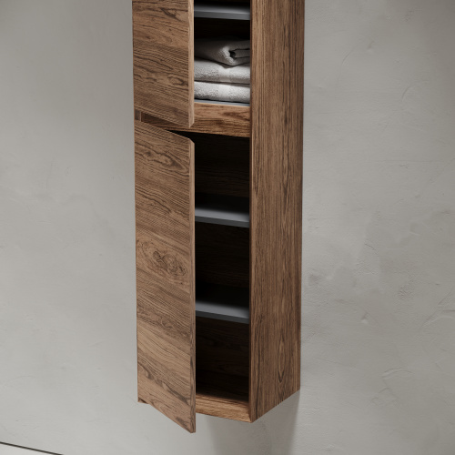 Шкаф-пенал Sancos Marmi 1.0/Marmi 2.0 PMR35ECH 35х30х160 подвесной цвет дуб чарльстон - фото 4