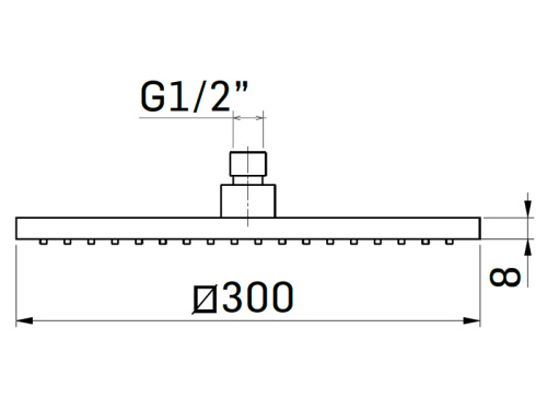 Верхний душ Mamoli Euclide 858S00K черный матовый - фото 2