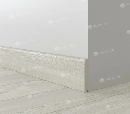 Напольный плинтус Alpine Floor Parquet Light SK 13-4 Белый толщина 1.25 см 2200х80