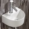 Раковина из сантехнического фарфора Melana 320344-805 30х30 подвесная цвет белый 1 отверстие под смеситель