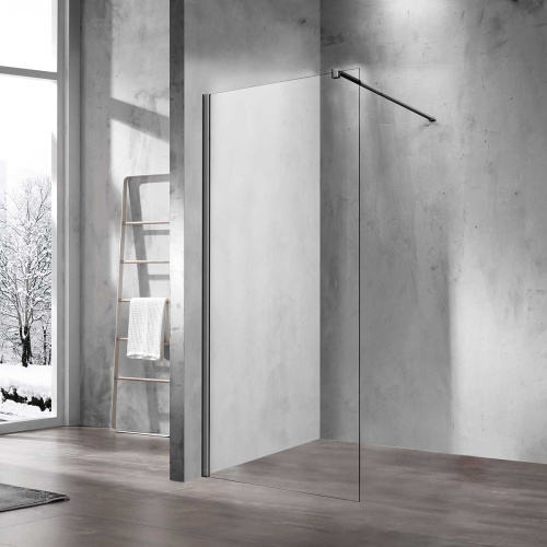 Душевая перегородка Vincea Walk in VSW-1H120CLGM 120х200 стекло прозрачное профиль вороненая сталь