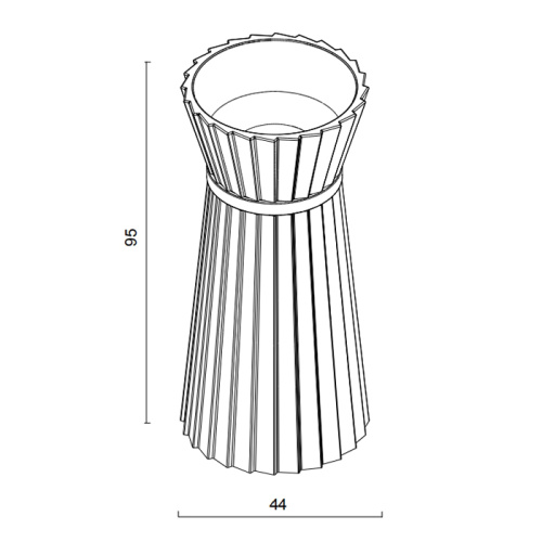 Раковина керамическая Oasis Plisse 44 см 0PLSXXX09544002 (0PI440CECR) напольная цвет белый без отверстий под смеситель - фото 2