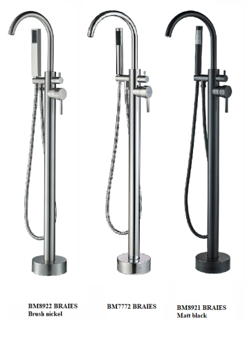 Смеситель BOCH MANN BRAIES Brush nickel BM8922 напольный никель матовый - фото 4