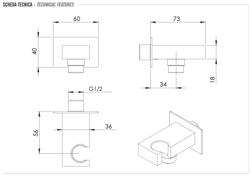Держатель для душа Remer 337WNO черный матовый - фото 2